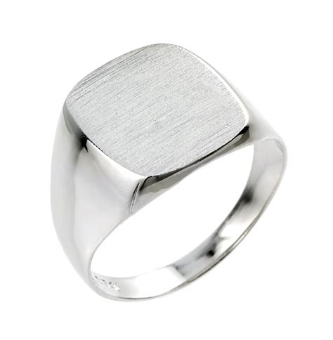 Mens Sterling Silver Engravable Signet Ring Factory Direct Jewelry