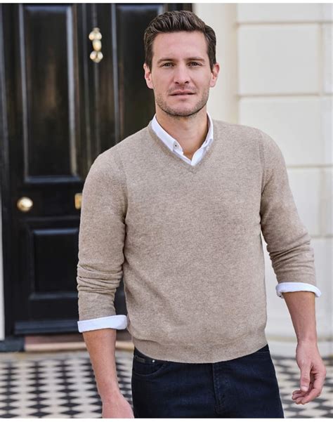 Portrait Relative Size Tradition Pure Cashmere Sweater Men Bribe