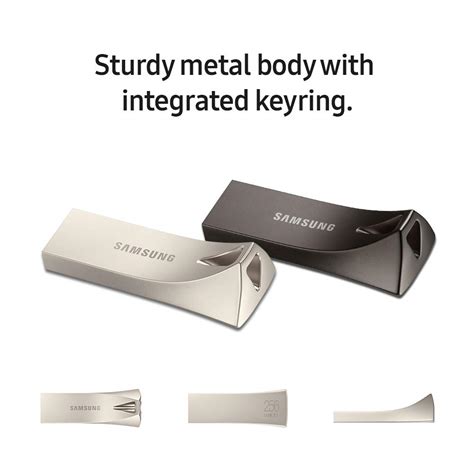 Samsung BAR Plus 256GB - 400MB/s USB 3.1 Flash Drive Titan Gray (MUF ...