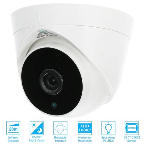 AHD 1080P Dome CCTV Camera 1 2 7 CMOS 2 0MP 3 6mm 3 Array IR LEDs