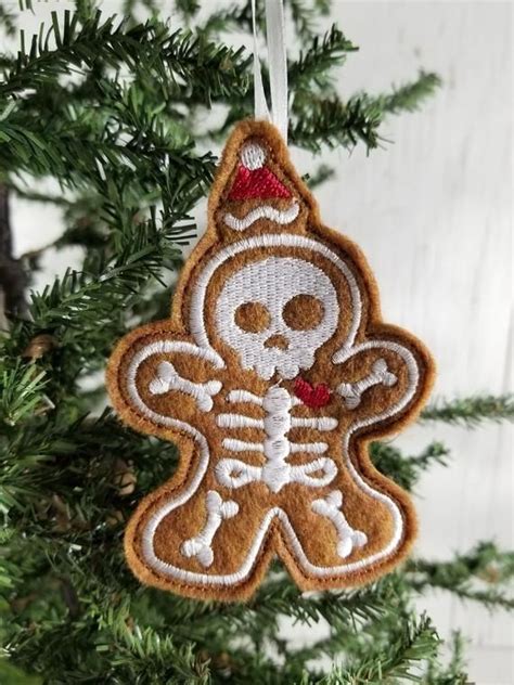 Skeleton Gingerbread Man Christmas Ornament Santa Etsy Hannukah