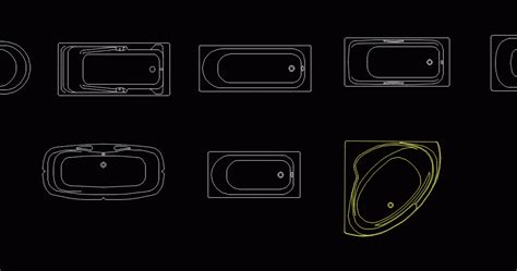 Bathtubs DWG Model For AutoCAD Designs CAD