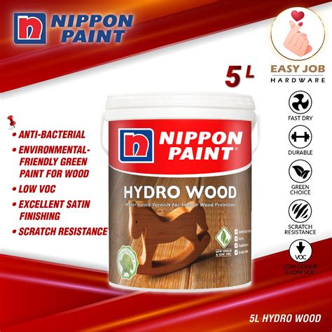 Nippon Paint Hydro Wood Varnish Cat Kayu Syelek L Water Based Varnish