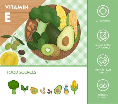 Vitamins Food Sources Stock Vector Illustration Of Chart 71847441