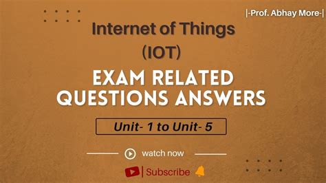 TYBSC IT Sem 5 Internet Of Things IOT Important Questions Unit 1 To