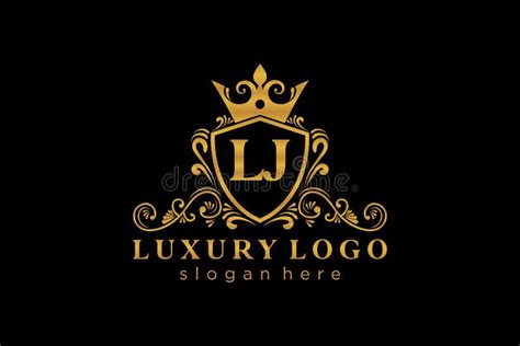 Initial Lj Letter Royal Luxury Logo Template In Vector Art For