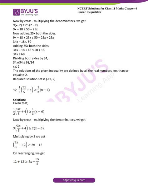 Ncert Solution Class 11 Chapter 6 Linear Inequalities Ex 1 07