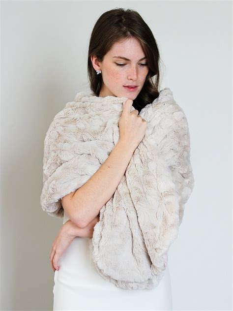 Wedding Shawl Faux Fur Stole Winter Wedding Bridal Fur Etsy