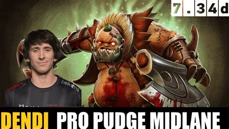 LEGEND IS BACK DENDI PLAYING Pudge MIDLANE 7 34D DOTA 2 HIGHEST MMR