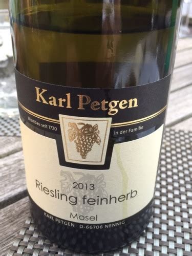 Karl Petgen Riesling Feinherb Vivino