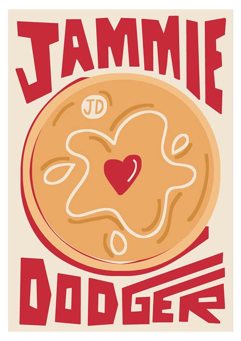 Jammie Dodger Biscuit Art Print Kitchen Wall Art Art For Etsy