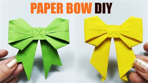 Easy Diy Paper Bow Easy Crafts 5 Min Easy Craft Easy Diy Youtube