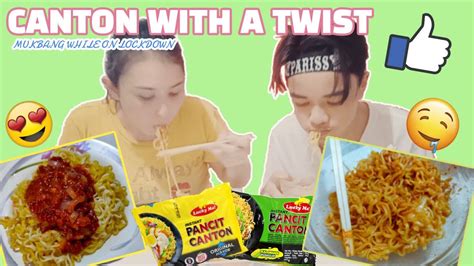 Mukbang Pancit Canton With A Twist When In Lockdown Youtube