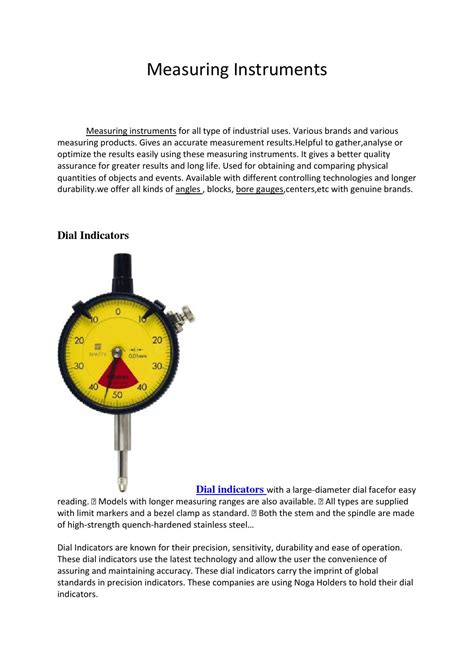 Measuring instruments by industrialgoods - Issuu