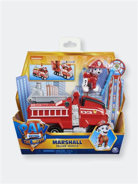 the paw patrol marshall's deluxe movie transforming car with fire truck ...