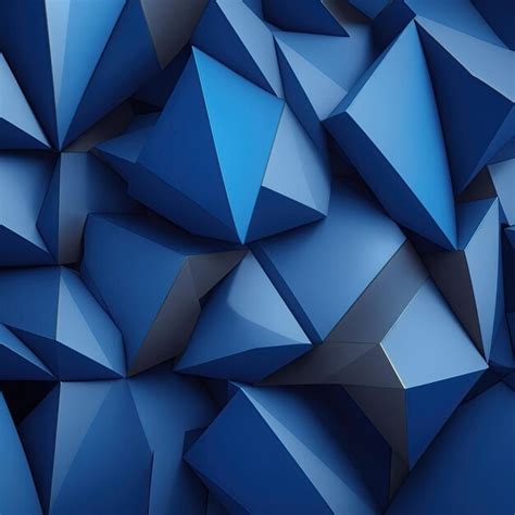 Premium Photo Blue And Gold 3d Triangles Background