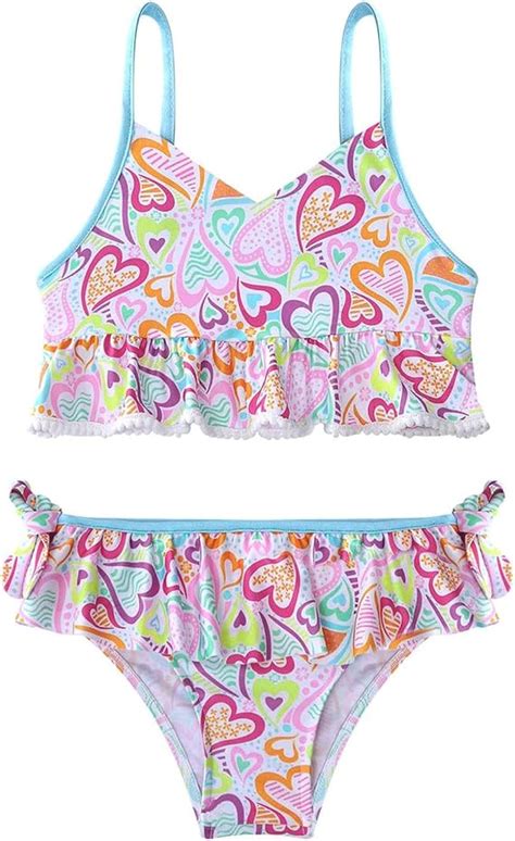 Kaerm Costume Da Bagno Per Bambina A Due Pezzi Ragazza Tankini Bikini