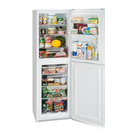 Montpellier MS175W 50 50 Static Fridge Freezer In White Montpellier