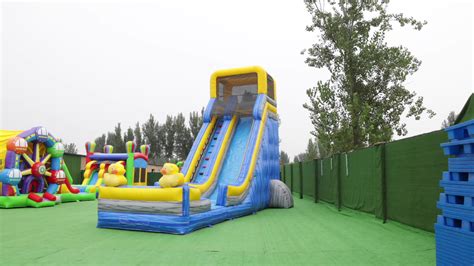 Outdoor Custom Huge Giant Tall Wet Dry Inflatable Pvc 18ft Water Slide Backyard Waterslide With