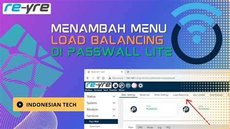 Menambahkan Menu Load Balancing Di PassWall Lite OpenWrt REYRE STB