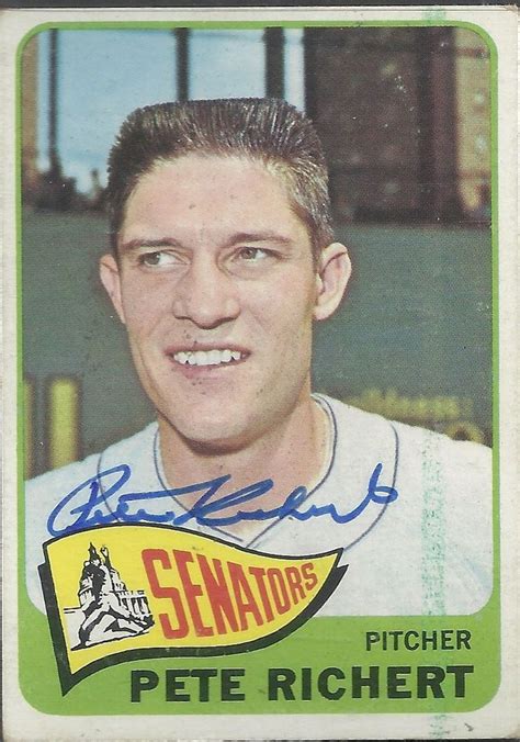 Topps Pete Richert Autograph Baseball Cards Autographed