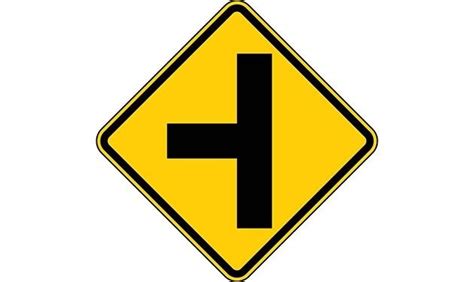 Right or Left "T" Intersection Symbol Sign - - TreeTop Products