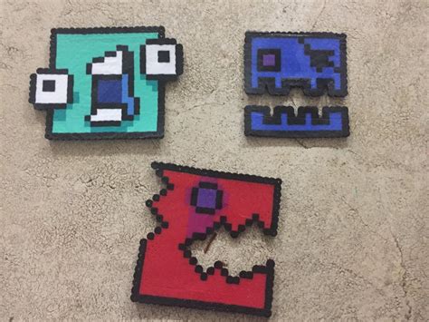 More Perler Bead Geometry Dash Icons By Manakete Queen On Deviantart