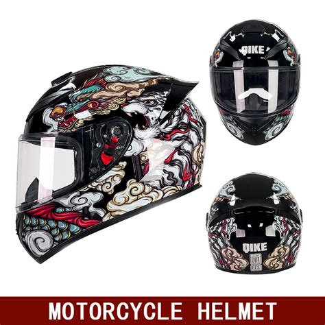 New Customized Motorcycle Double Visor Full Face Helmet With