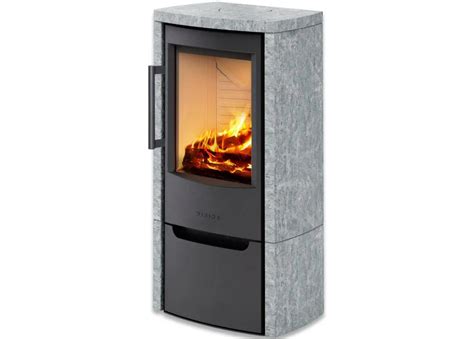 Wiking Miro In Black With Natural Stone Cladding Lower Door