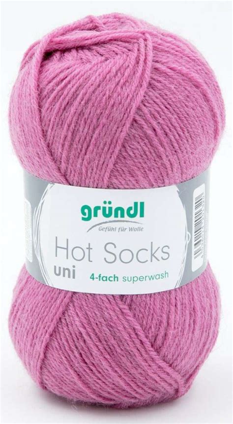 Gründl Hot Socks Uni g Sockenwolle fach Sockenwolle Wolle Garne Strickmaus Jasmine