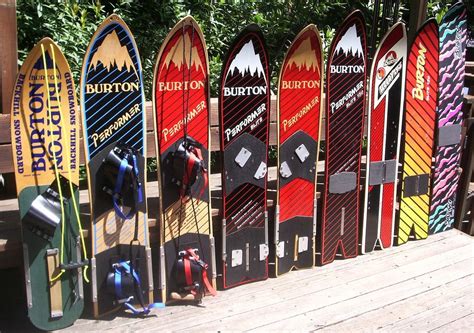 Vintage Early Burton Lineup From An Early Back Hill Model To A