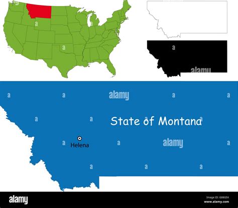 Helena montana map hi-res stock photography and images - Alamy