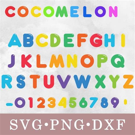 the colorful letters and numbers are in different colors