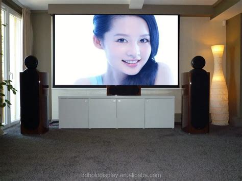 Home Cinema Screen Motorized Projector Screen Fabric With Remote ...