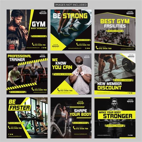 Premium Vector Gym Fitness Social Media Post