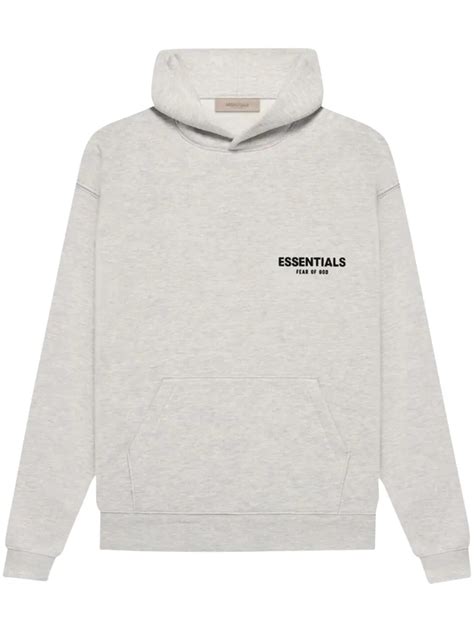 fear  god essentials hoodie  grey modesens