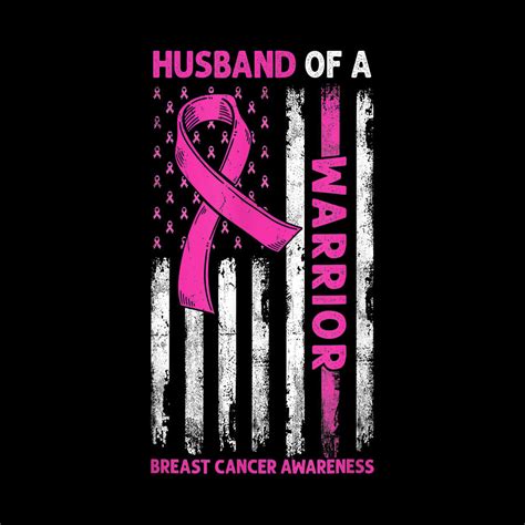 Woman Husband Of A Warrior Breast Cancer Awareness Support Digital Art