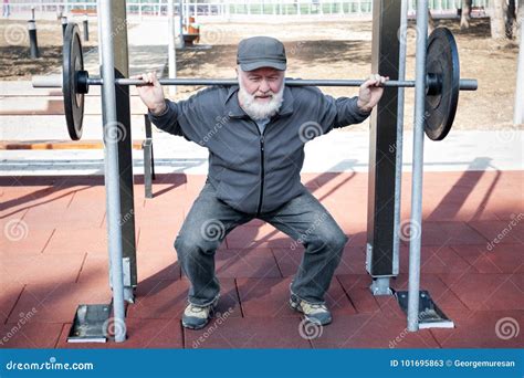 Old man doing fitness stock image. Image of people, elder - 101695863