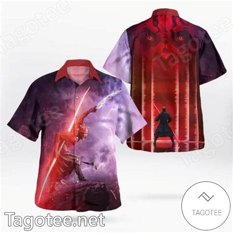 Star Wars Darth Maul Galaxy Hawaiian Shirt Tagotee