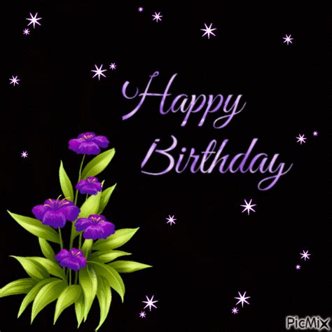 Sparkle Happy Birthday Floral Gif Pictures, Photos, and Images for ...