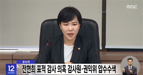 공수처 전현희 표적 감사 의혹 감사원·권익위 압수수색