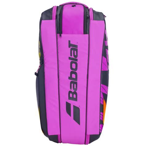 Raqueteira Babolat Pure Aero Rafa X Preta Amarela E Roxa