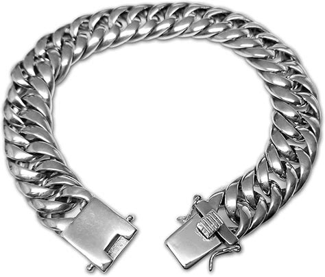 925 Silber Herren Armband Massiv Schwer Panzerarmband Gliederarmband