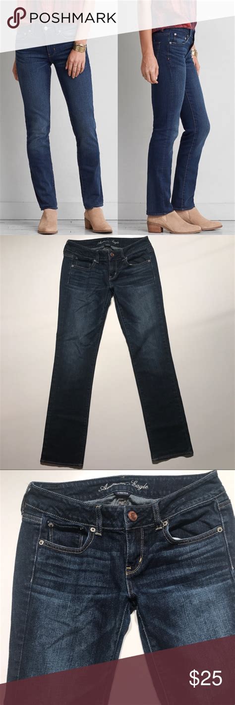 American Eagle Straight Stretch Jeans Size 4 | Stretch jeans, American ...