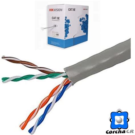 HIKVISION CABLE UTP CAT5E GRIS 99 95 COBRE CCTV X METRO DS 1LN5E E