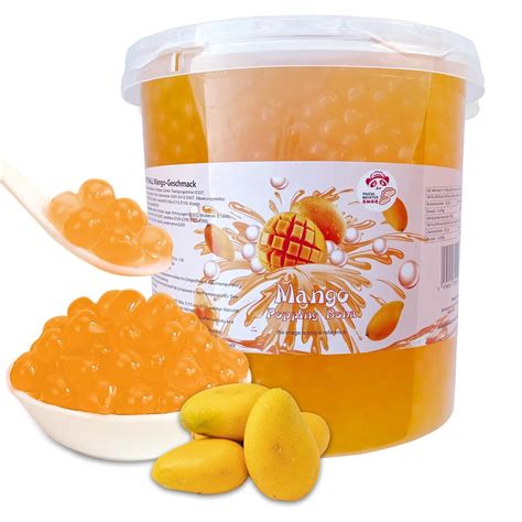 3KG Bubble Tea Perlen Mango Bubbletea Boba Perlen Set Natur Vegan