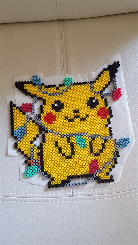 Flying Pikachu Handmade Pokémon Perler Bead Pixel Art Mx