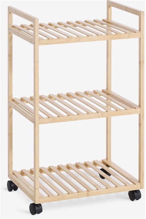 Trolley Egtved Shelves Bamboo Jysk