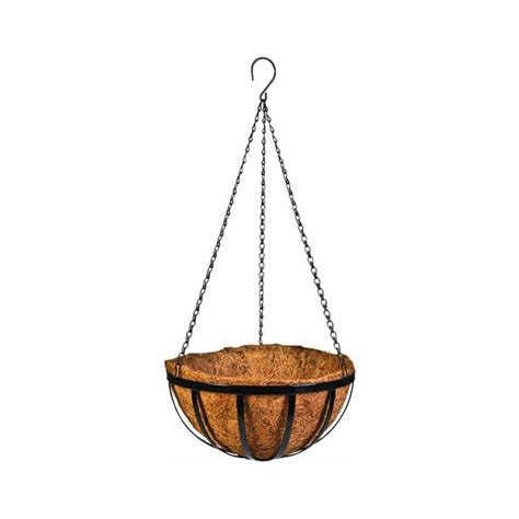 Gardman R946 Forge Hanging Basket With Coco Liner 14 Wide X 8 High Hanging Baskets Metal