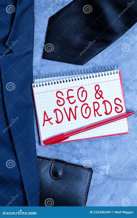 Conceptual Caption Seo And Adwords Business Concept They Are Main